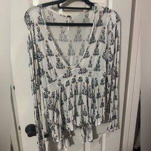 Free People flowy floral top